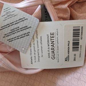 Athleta hidden agenda pink tank and sports bra.